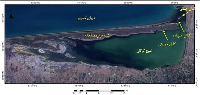 پسروی مداوم دریای خزر تهدیدی بر حیات میانکانه و خلیج گرگان