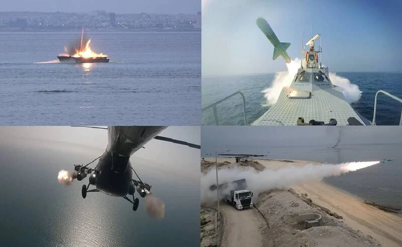 رزمایش یگان های دریایی و هوایی در سواحل خلیج فارس و دریای عمان